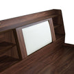 Lavish Queen Bed Walnut Base With Box Storage (Non-Woveen)