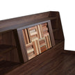 Timber Queen Bed – Walnut Finish with Box Storage