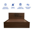 Graces Queen Bed – Solid Wood Headboard with Box Storage