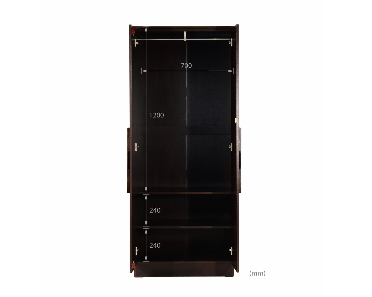 Poena 2-Door Engineered Wood Wardrobe – Compact Almirah for Bedroom