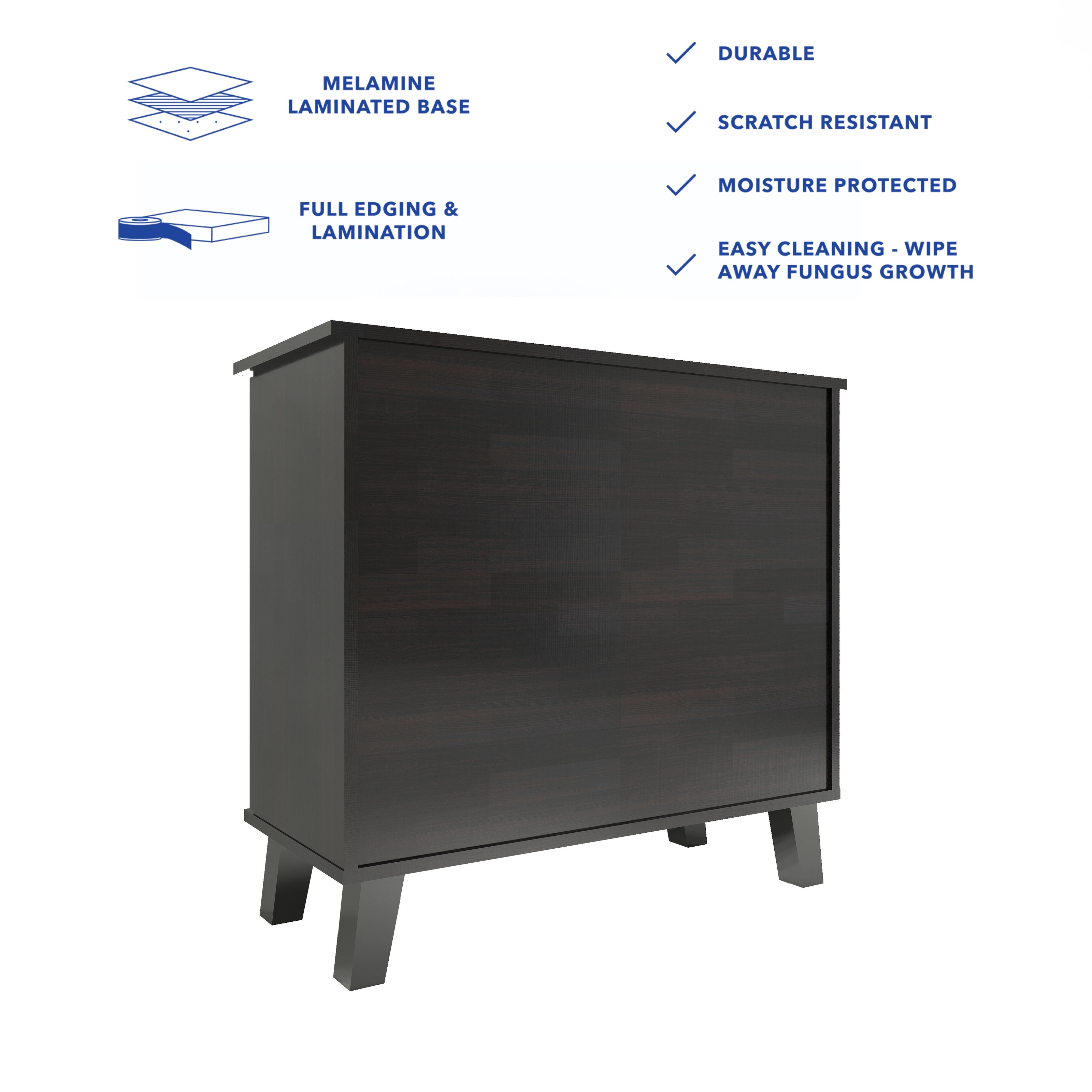 خزانة أحذية جوهاني ذات بابين بلون وينج