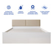 Lush Deluxe Queen Bed White Base With Box Storage (Non-Woveen)