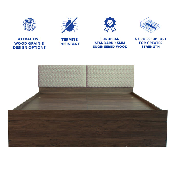 Lush Deluxe Queen Bed – Modern Storage Bed with Non-Woven Base