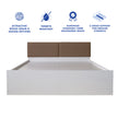 Lush Deluxe Queen Bed White Base With Box Storage (Non-Woveen)