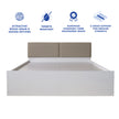 Lush Deluxe Queen Bed White Base With Box Storage (Non-Woveen)