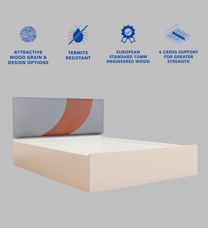 Ashtanga Queen Bed – Leatherette Upholstery with Box Storage