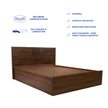 Styx Queen Bed – Solid Wood Headboard with Box Storage