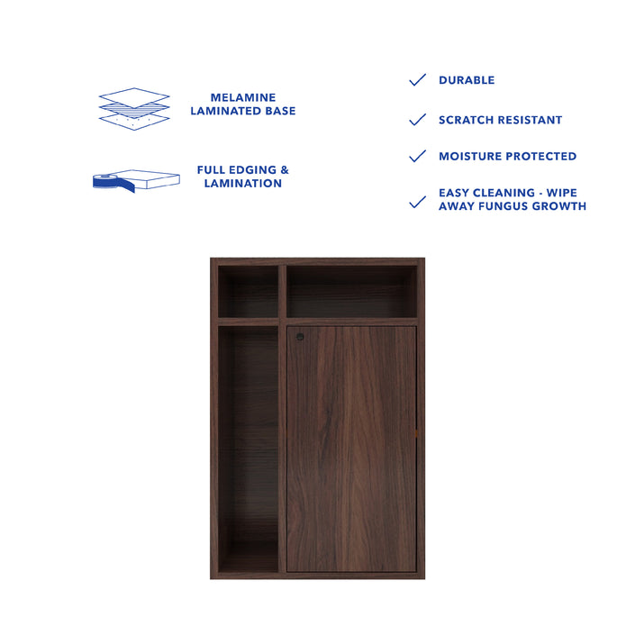 Chiyo Bedside Table – Compact Wooden Nightstand with Drawer