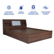 Lavish Queen Bed Walnut Base With Box Storage (Non-Woveen)