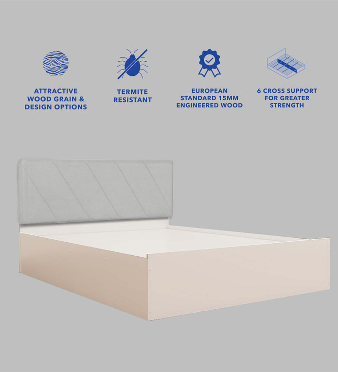 Sutra Queen Bed – Leatherette Upholstery with Box Storage