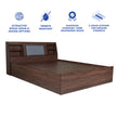 Lavish Queen Bed Walnut Base With Box Storage (Non-Woveen)