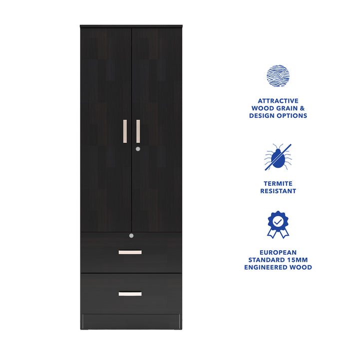 خزانة ملابس خشبية ببابين من رين – غرفة نوم مدمجة الميرة