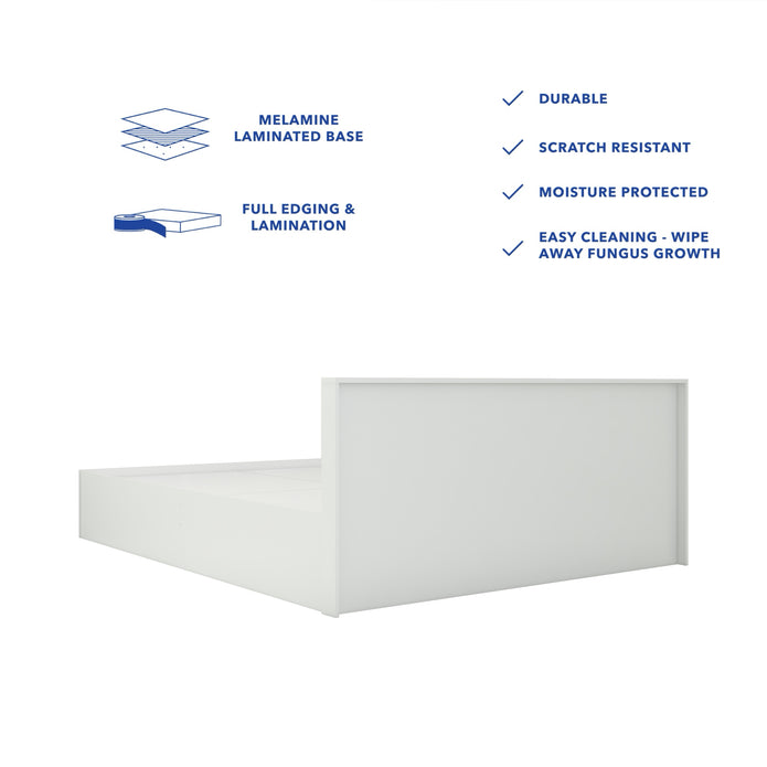 Caily Bed – Modern Box Storage Bed with Non-Woven Base