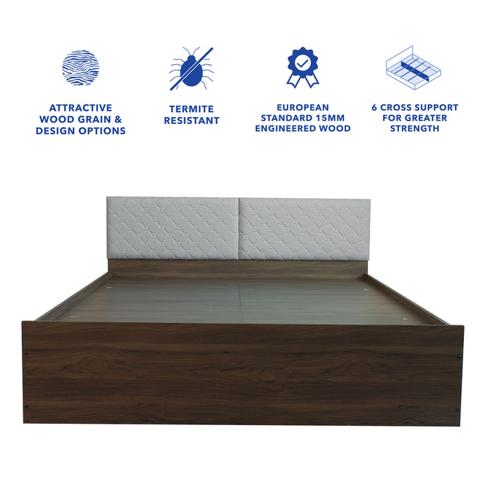 Lush Deluxe Queen Bed – Modern Storage Bed with Non-Woven Base