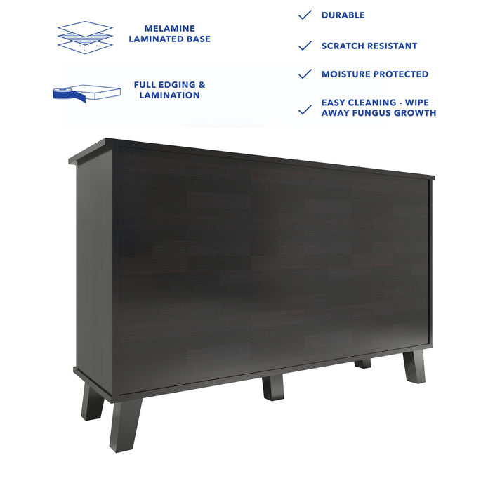 خزانة أحذية جوهاني بثلاثة أبواب بلون وينج