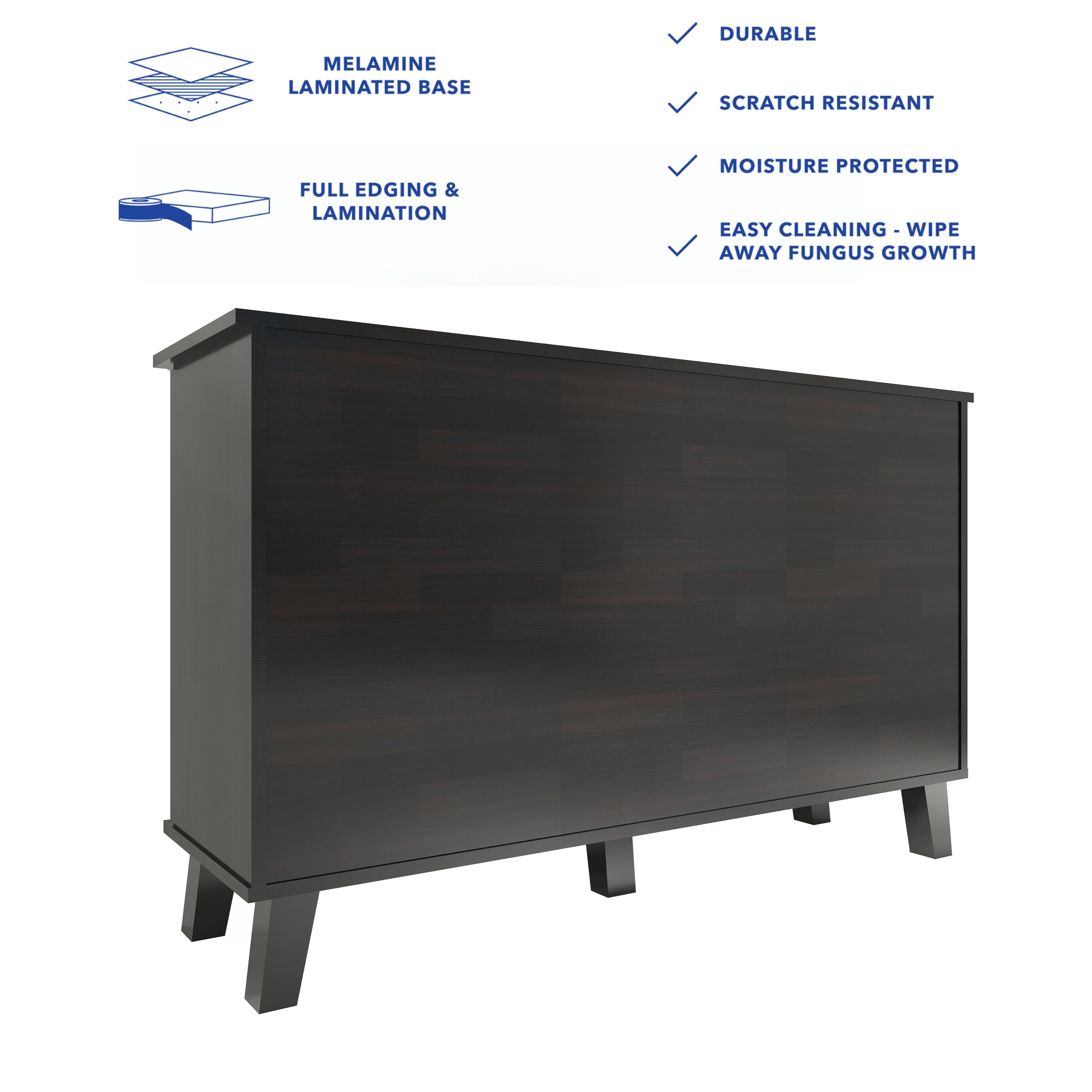 خزانة أحذية جوهاني بثلاثة أبواب بلون وينج