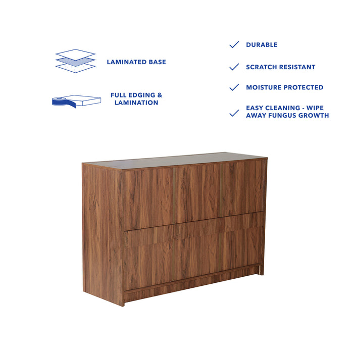 Yuko 8-Drawer Chest – Columbia Walnut Finish Wooden Storage Unit