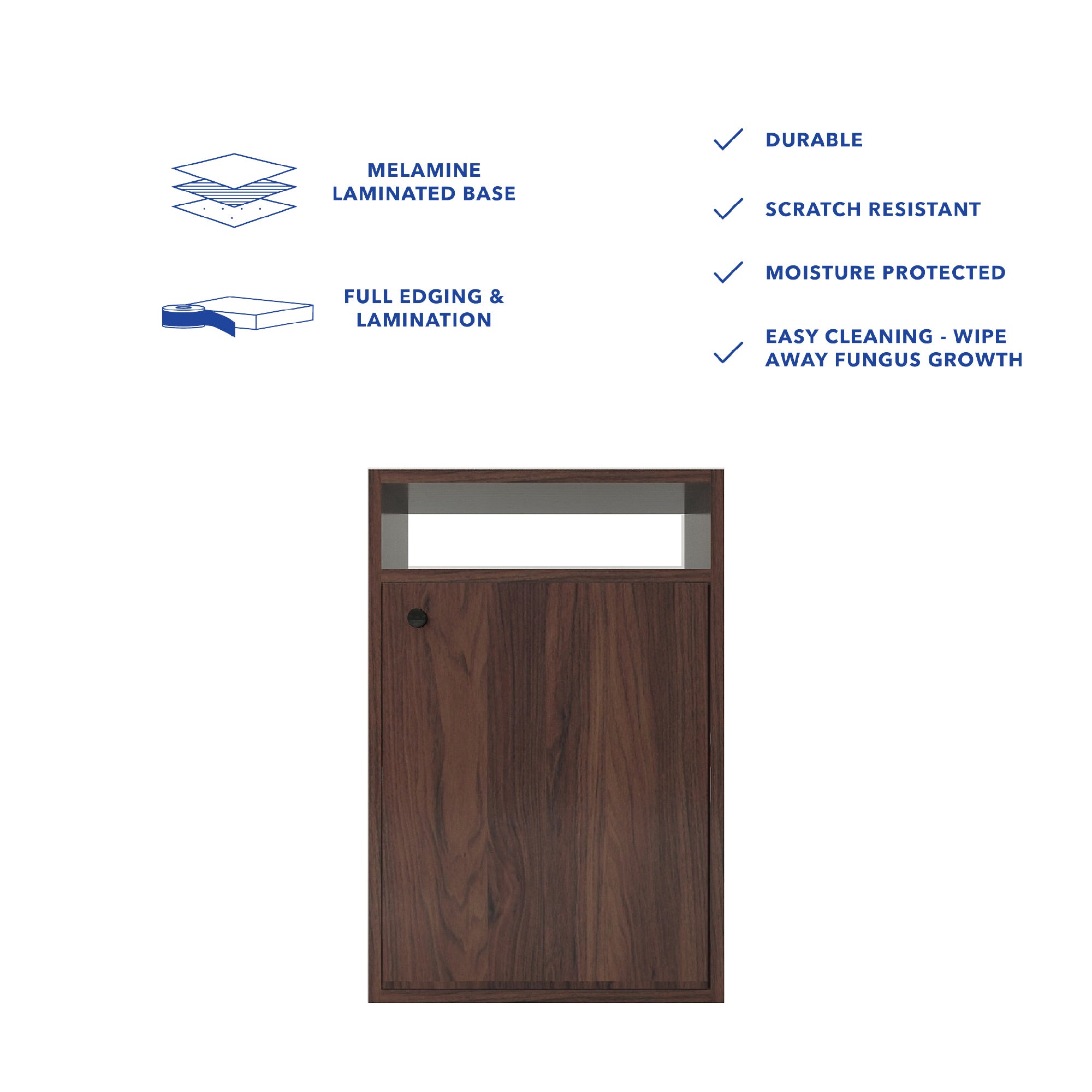 Emi Bedside Table – Wooden Nightstand with Drawer Storage