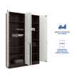 Kenzou 4-Door Engineered Wood Wardrobe – Large Almirah with Hanging Rod & Shelves