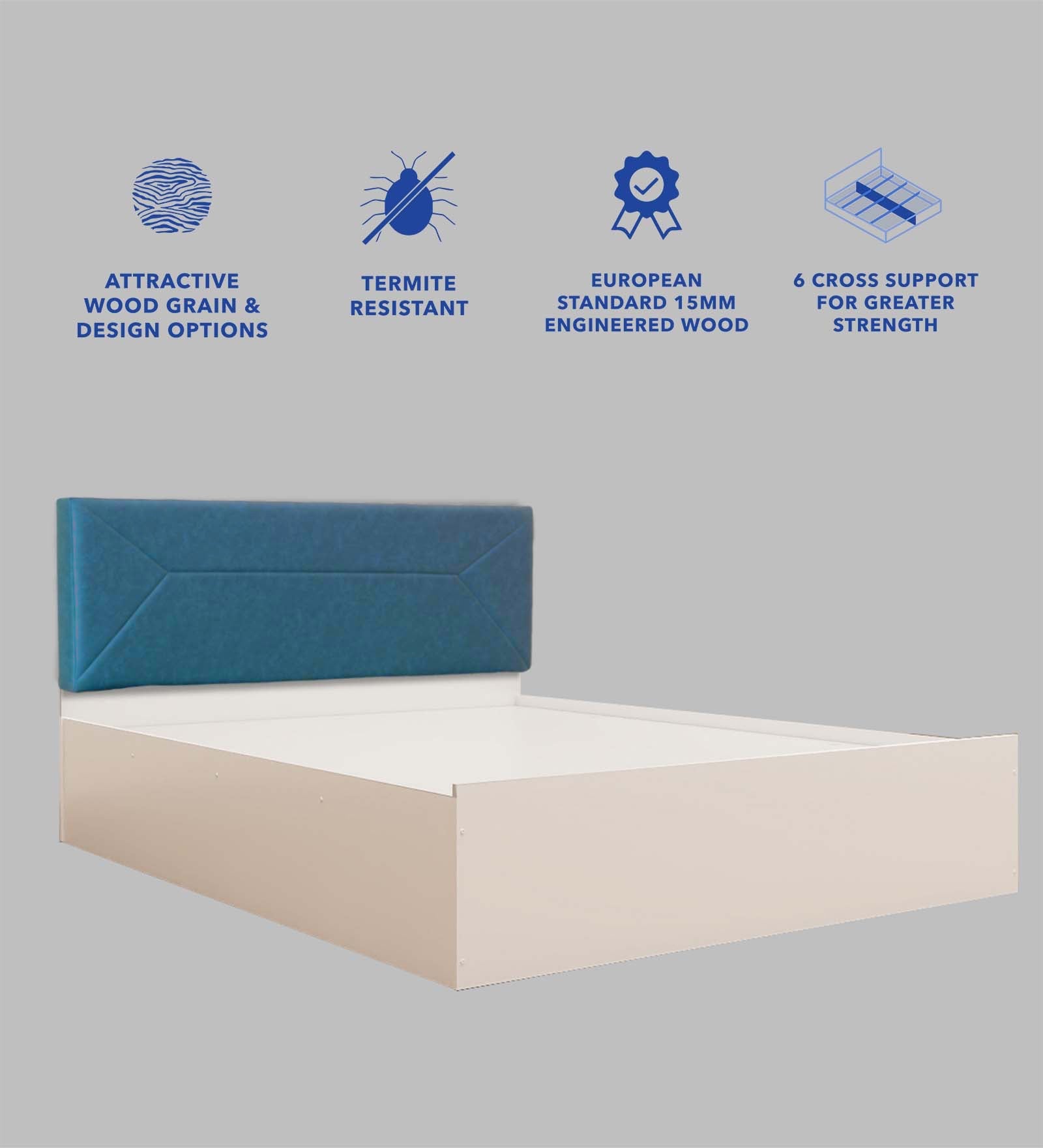 سرير نياما كوين - تنجيد جلدي صناعي مع صندوق تخزين