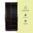 Litae 2-Door Engineered Wood Wardrobe – Compact Almirah for Bedroom