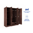 Julian 4-Door Engineered Wood Wardrobe with Mirror