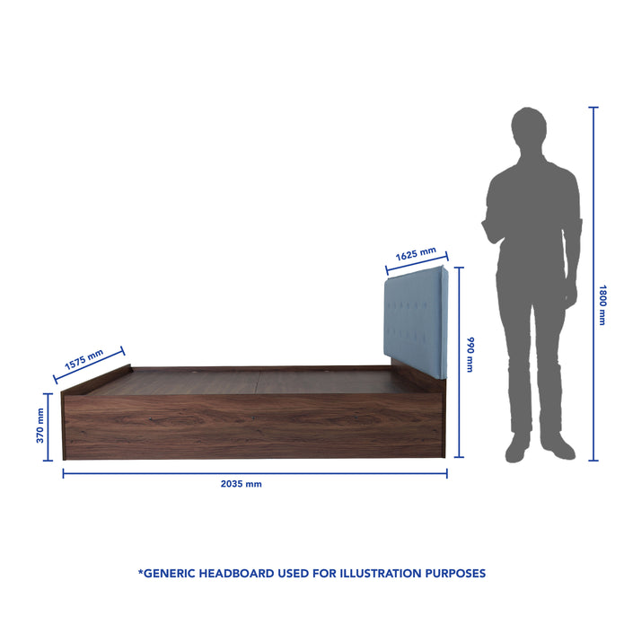 Ahimsa Queen Bed – Leatherette Upholstered with Box Storage