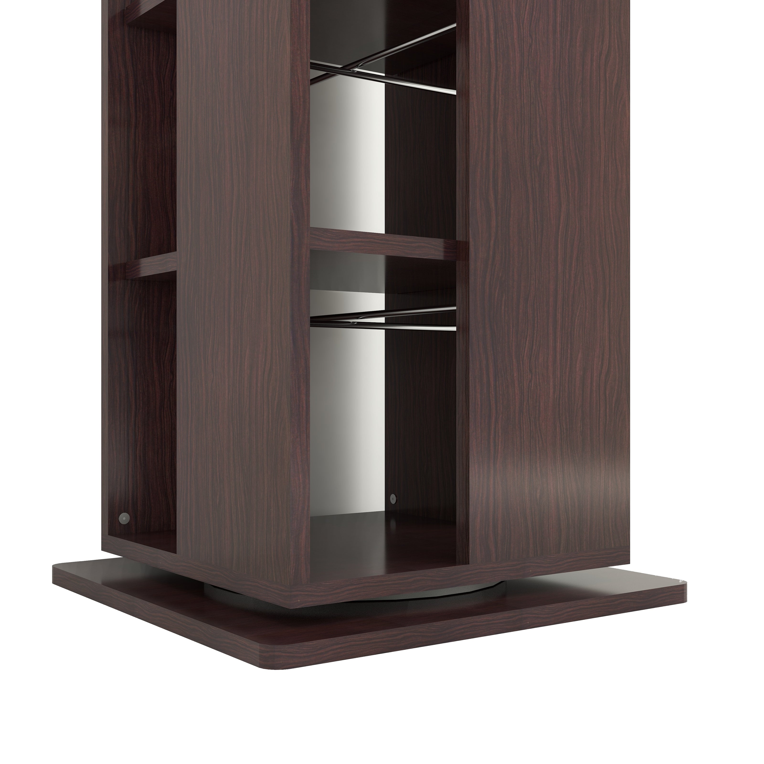 Shimada Rotatable Wooden Book Shelf – Columbia Walnut Finish