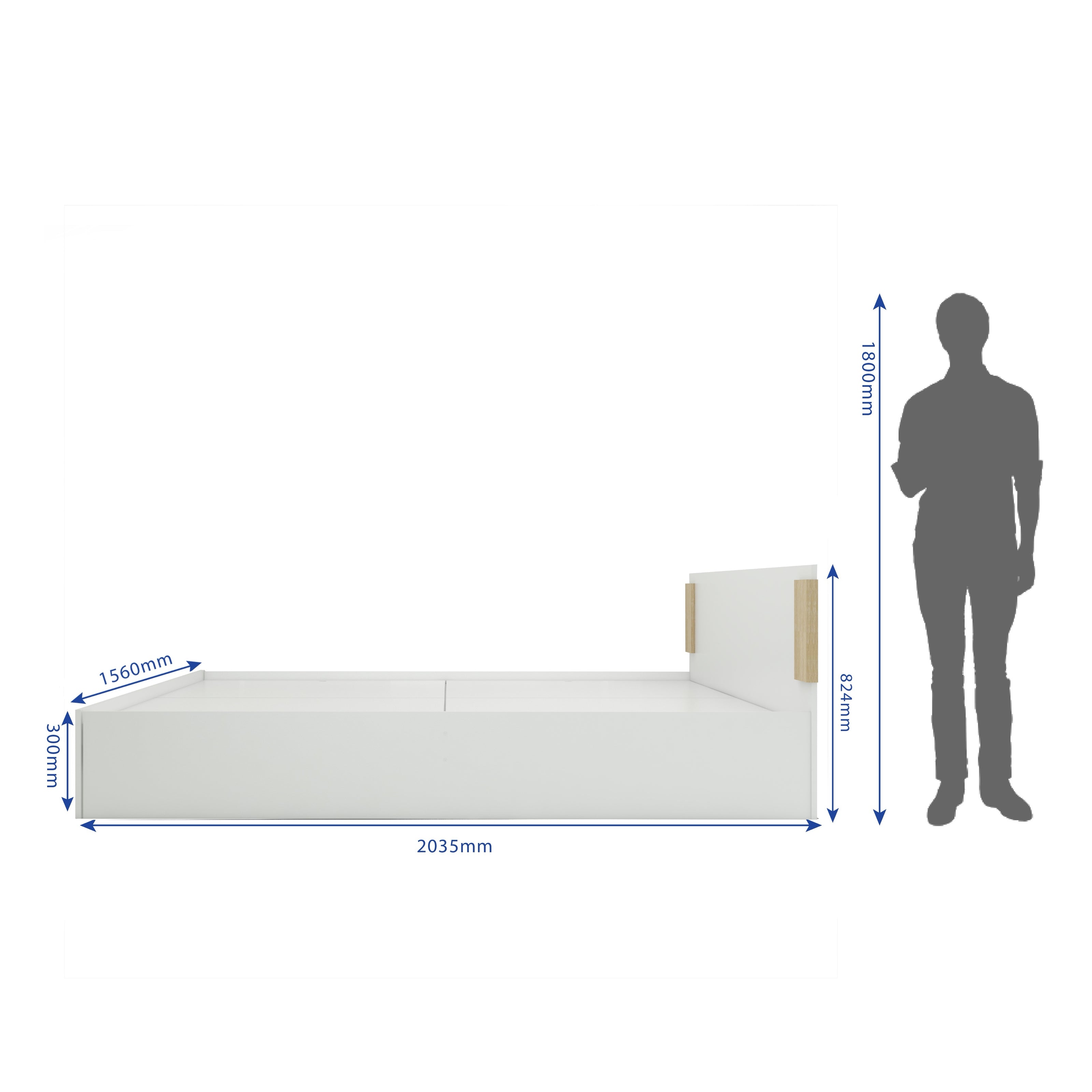 Nikki Bed – Box Storage Bed with Non-Woven Base