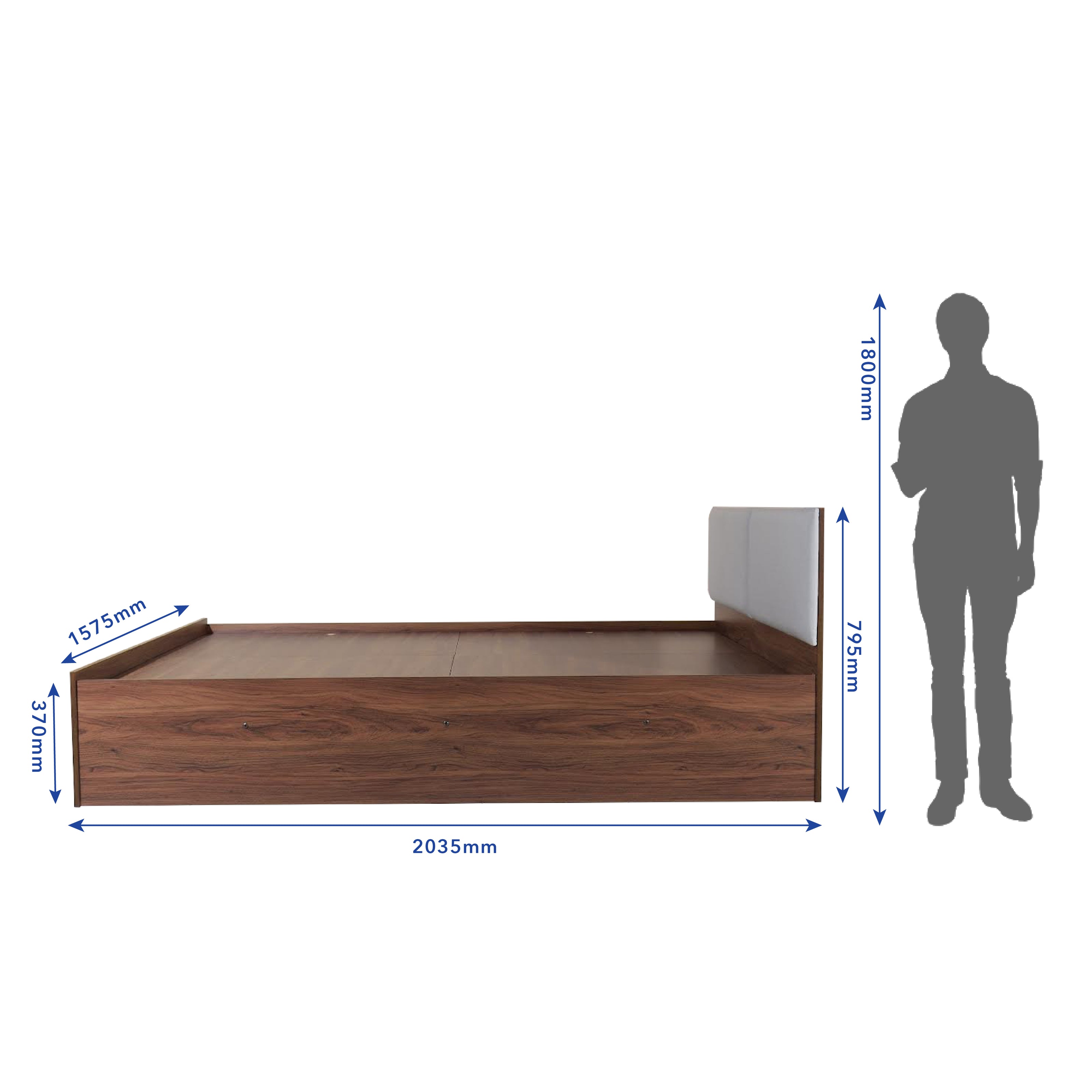 Lush Queen Bed – Modern Storage Bed with Non-Woven Base