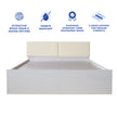 Lush Deluxe Queen Bed White Base With Box Storage (Non-Woveen)