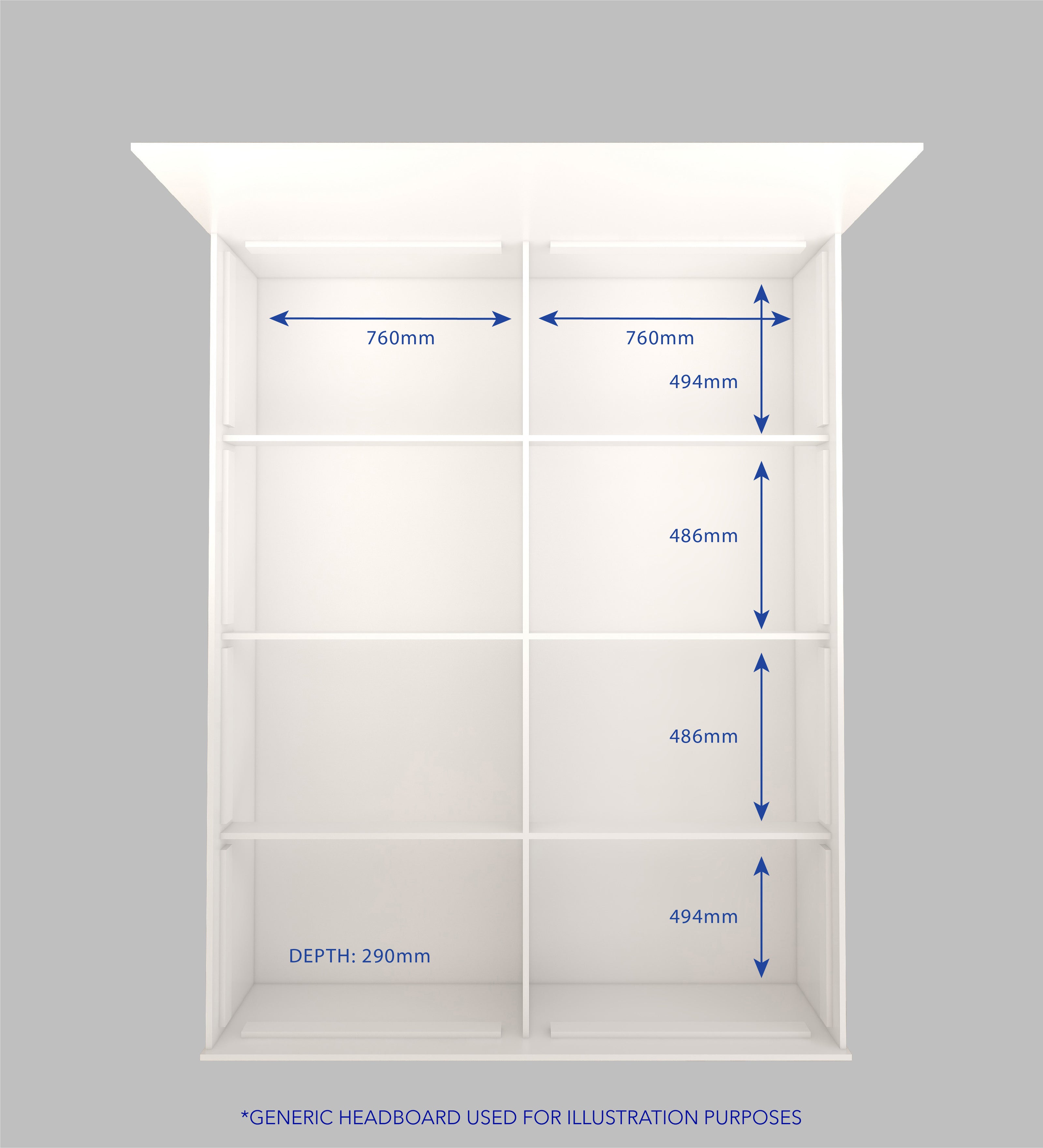 Ashtanga Queen Bedroom Set – Upholstered Bed & 4-Door Wardrobe (White & Silver Oak)