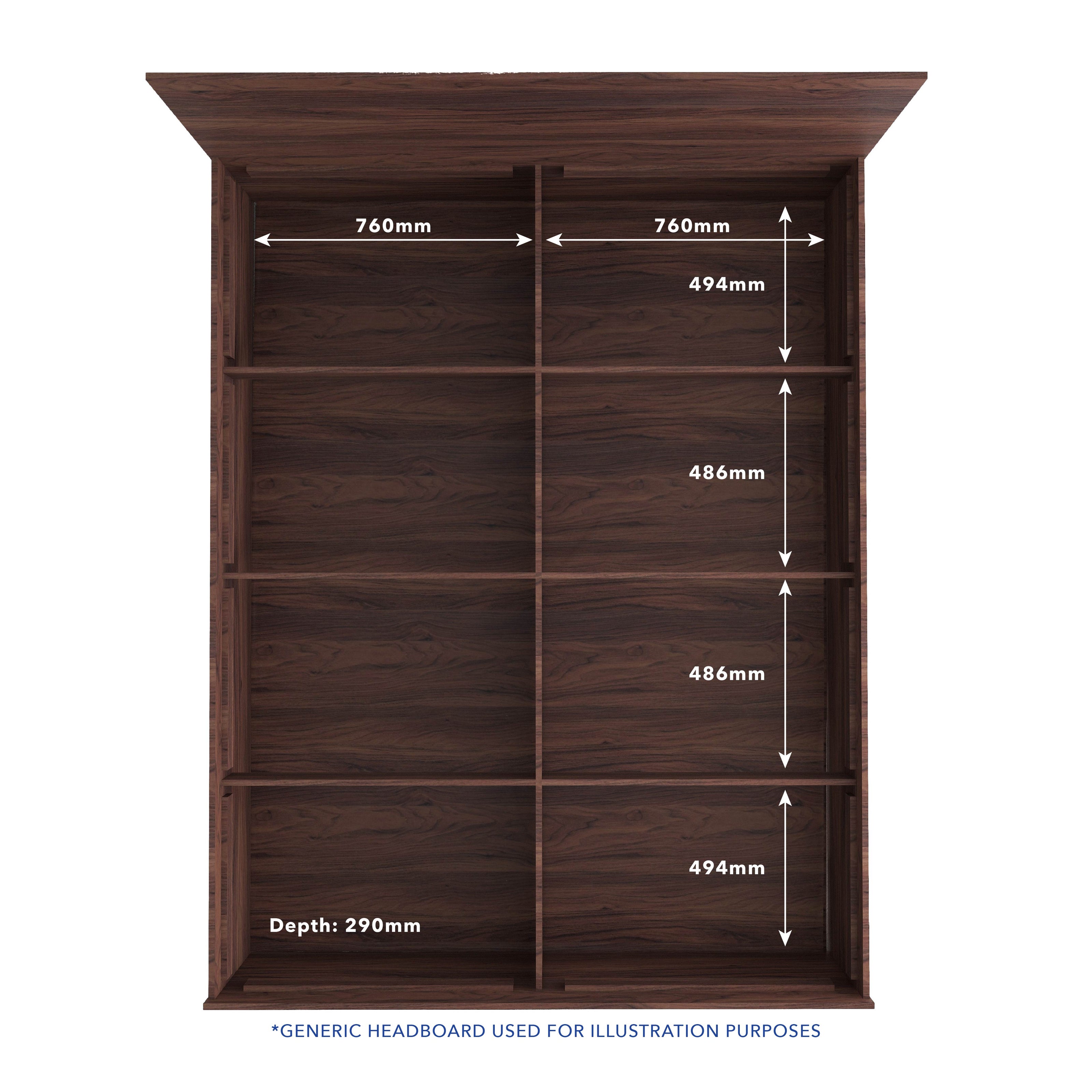 سرير سيتا كوين - مُنجّد بالجلد الصناعي مع صندوق تخزين