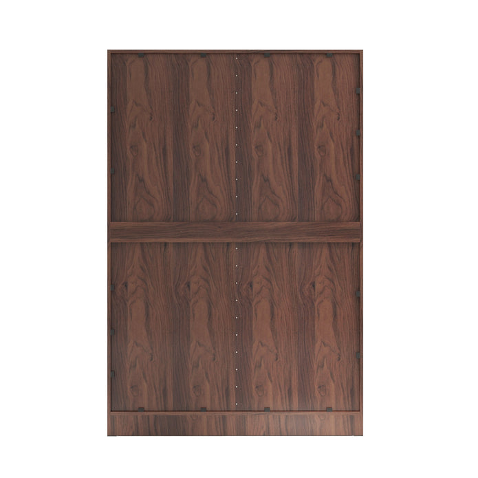 Kenzou 4-Door Engineered Wood Wardrobe – Large Almirah with Hanging Rod & Shelves