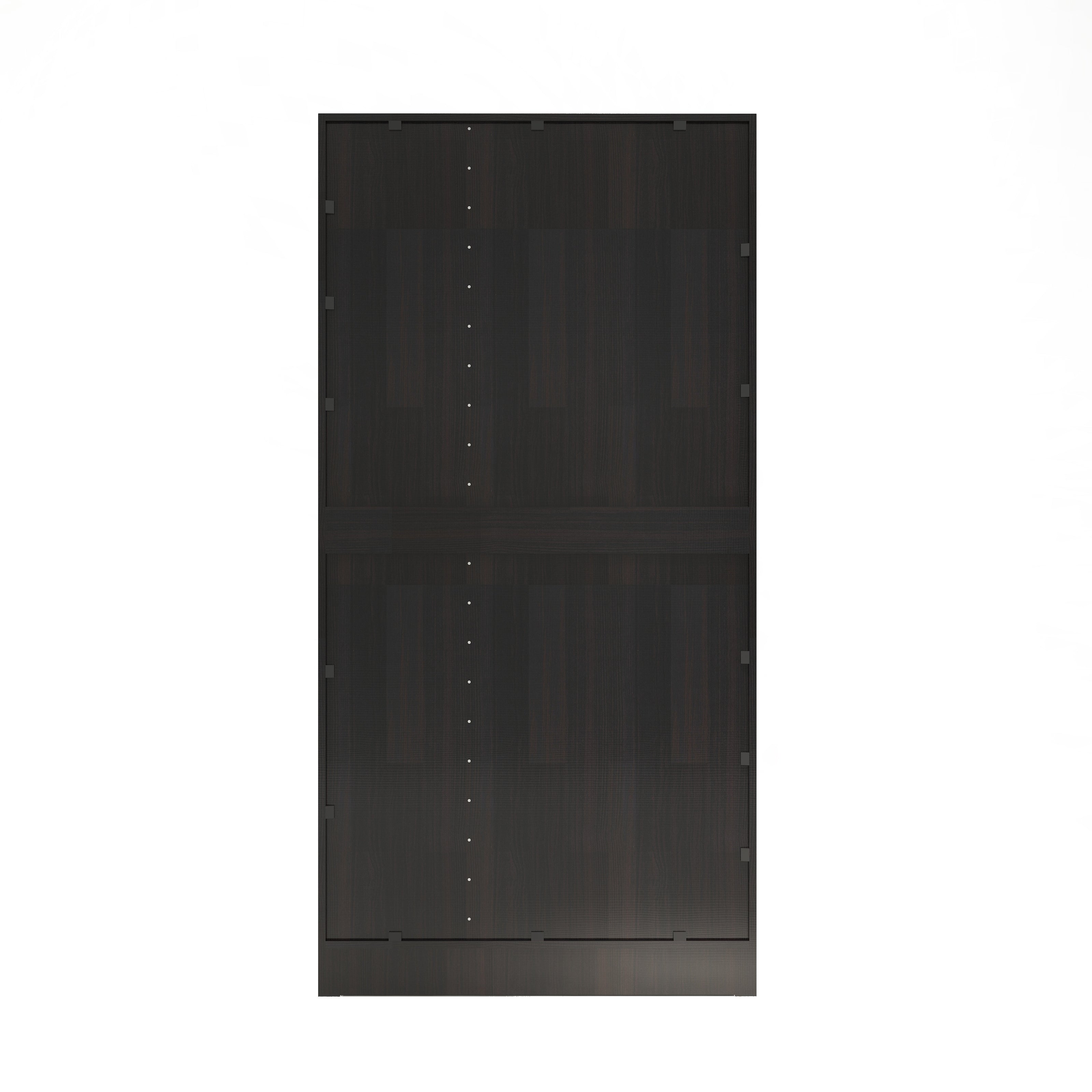 خزانة ملابس كينزو الخشبية الهندسية بثلاثة أبواب - غرفة نوم عصرية مع أرفف