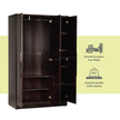 Laso 3-Door Engineered Wood Wardrobe – Modern Almirah with Shelves & Hanging Space
