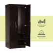 Litae 2-Door Engineered Wood Wardrobe – Compact Almirah for Bedroom