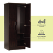 Poena 2-Door Engineered Wood Wardrobe – Compact Almirah for Bedroom