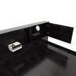 Kumiko Bed with Non-Woven Box Storage – Engineered Wood, Walnut Finish