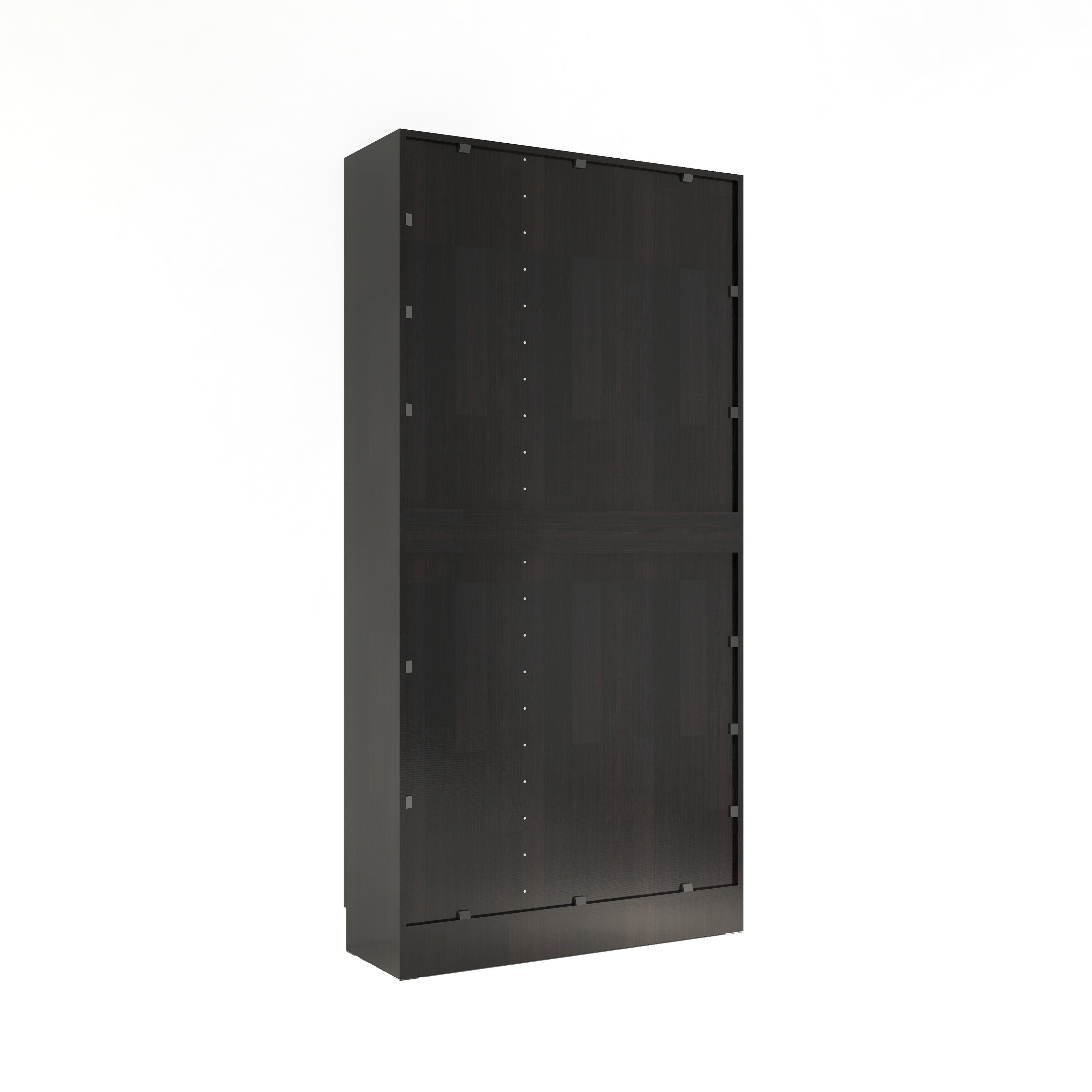 خزانة ملابس كينزو الخشبية الهندسية بثلاثة أبواب - غرفة نوم عصرية مع أرفف