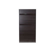 Hayao 3-Tier Wooden Bookshelf with Cabinet – Wenge Finish