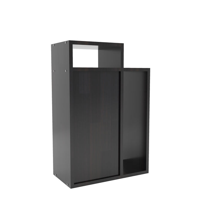 طاولة سرير أكاري - طاولة جانبية خشبية مع درج تخزين