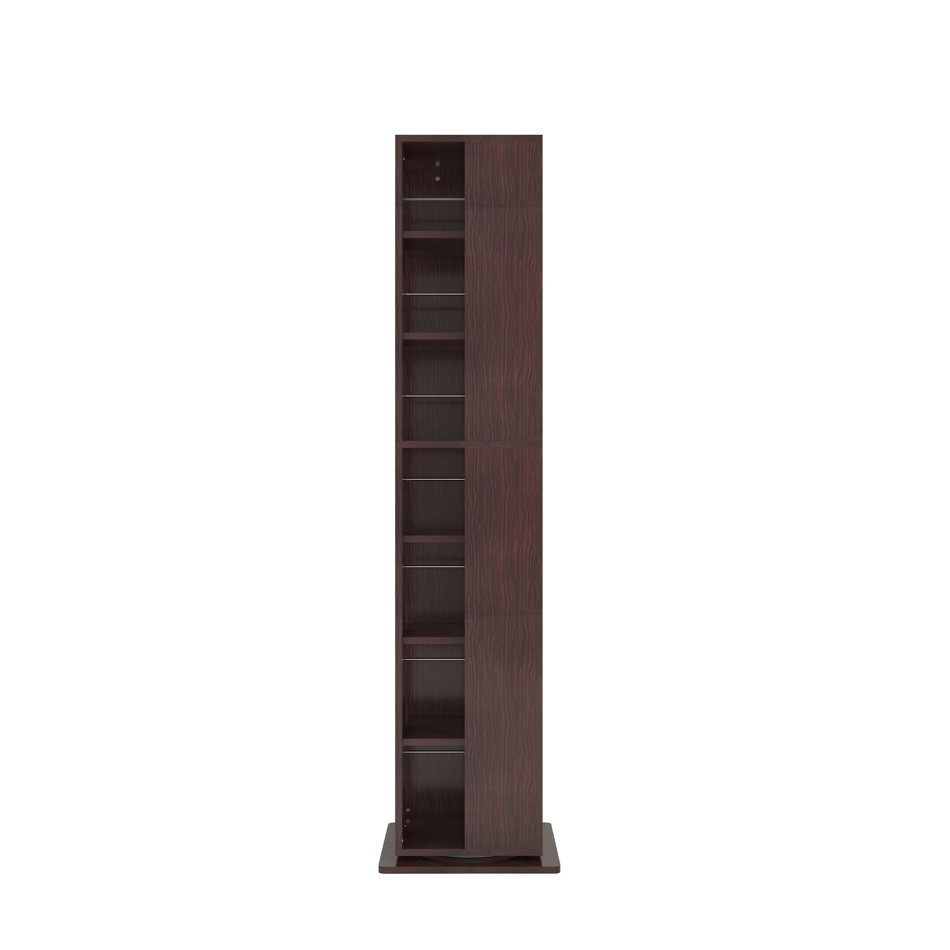 Shimada Rotatable Wooden Book Shelf – Columbia Walnut Finish