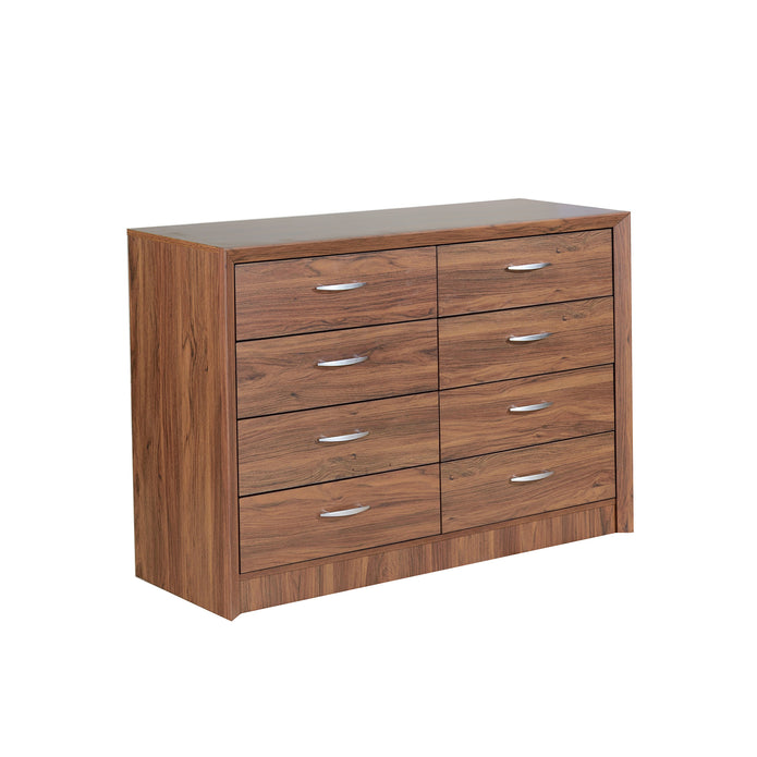 Yuko 8-Drawer Chest – Columbia Walnut Finish Wooden Storage Unit