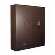 Housen 4-Door Wardrobe with Shelves (Engineered Wood)
