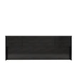 Kumiko Bed with Non-Woven Box Storage – Engineered Wood, Walnut Finish