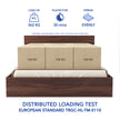 Muses Queen Bed – Solid Wood Headboard with Box Storage