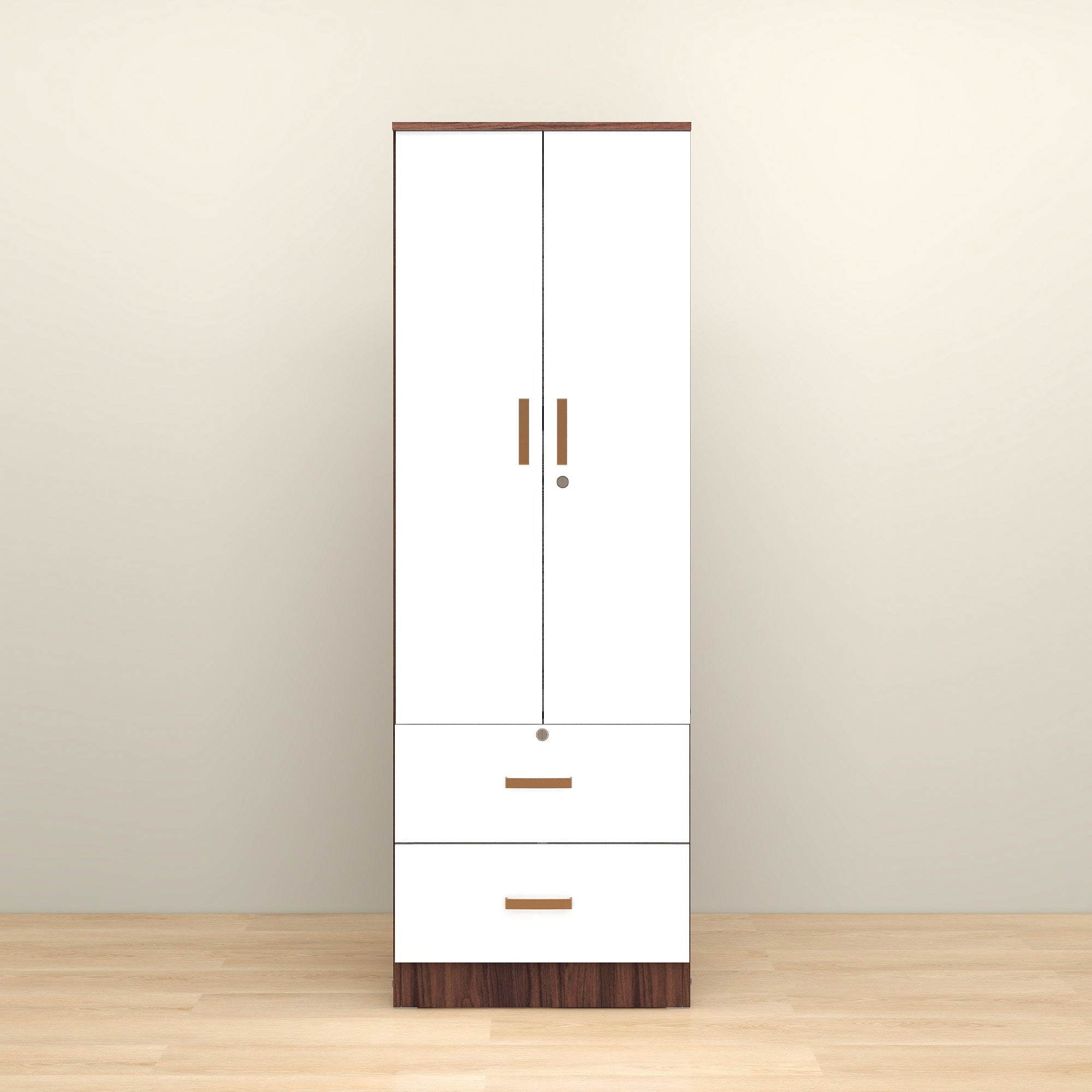 خزانة ملابس خشبية ببابين من رين – غرفة نوم مدمجة الميرة