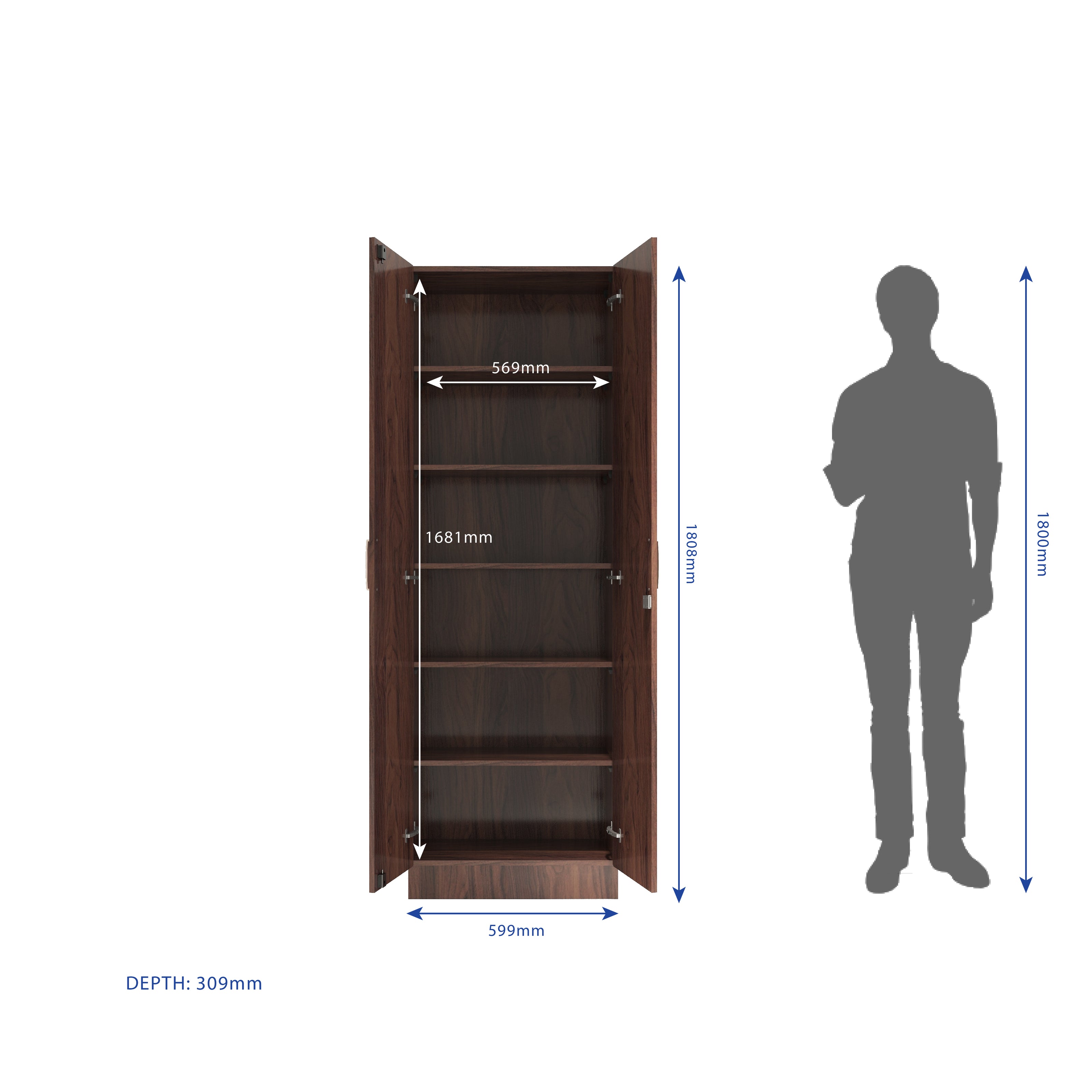 Kenzou 2 Door Wardrobe
