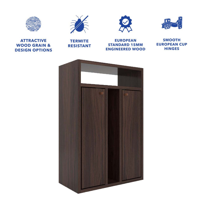 طاولة سرير رين - طاولة جانبية خشبية مدمجة مع درج تخزين